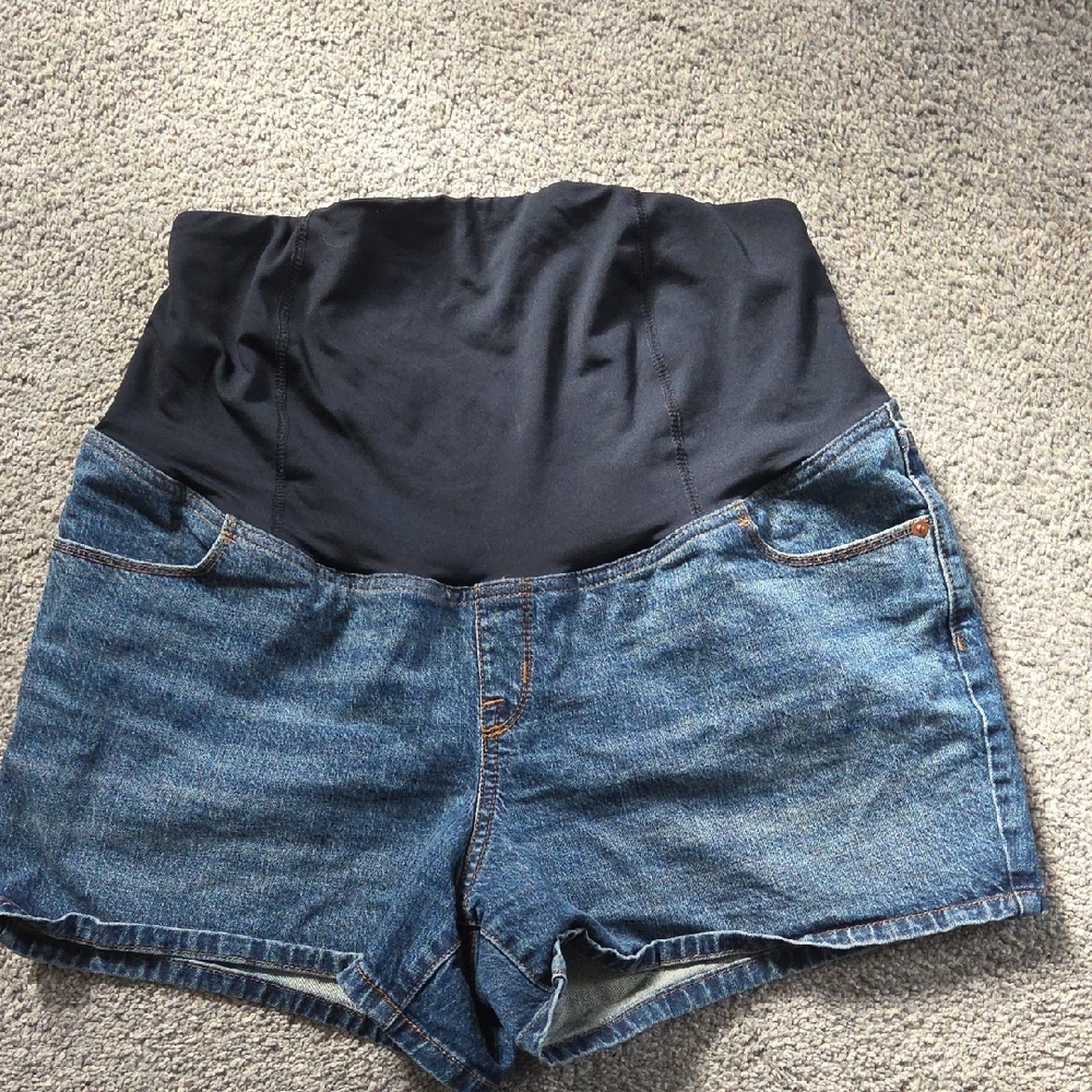 Isabel Maternity by Ingrid & Isabel High Waist Denim Shorts